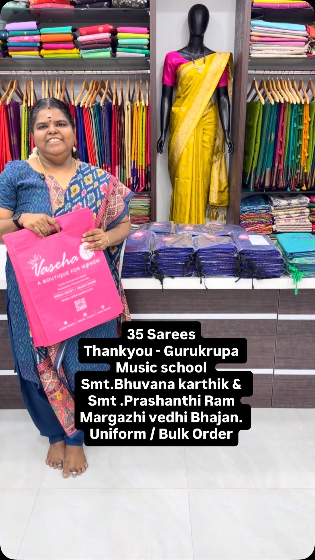 35 Sarees - Thankyou - Gurukrupa Music school 
Smt.Bhuvana karthik ...