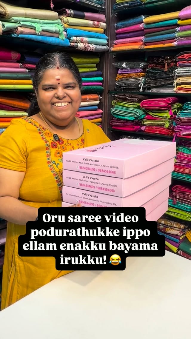 Oru saree video podurathukke ippo ellam enakku bayama irukku! 😂

P...