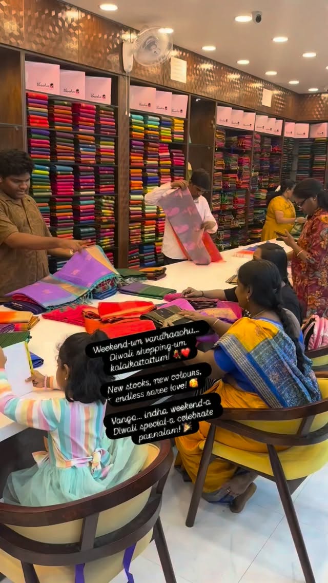 Weekend-um vandhaachu… Diwali shopping-um kalaikattattum! 💃❤️

New...