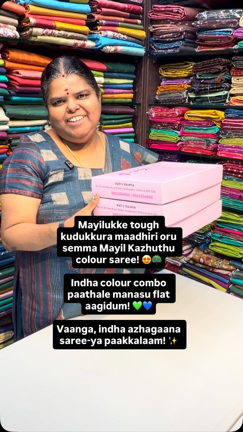 Mayilukku Mayil Azhagu… Indha Sareekku Mayil Kazhuthu Azhagu!

3 Sa...