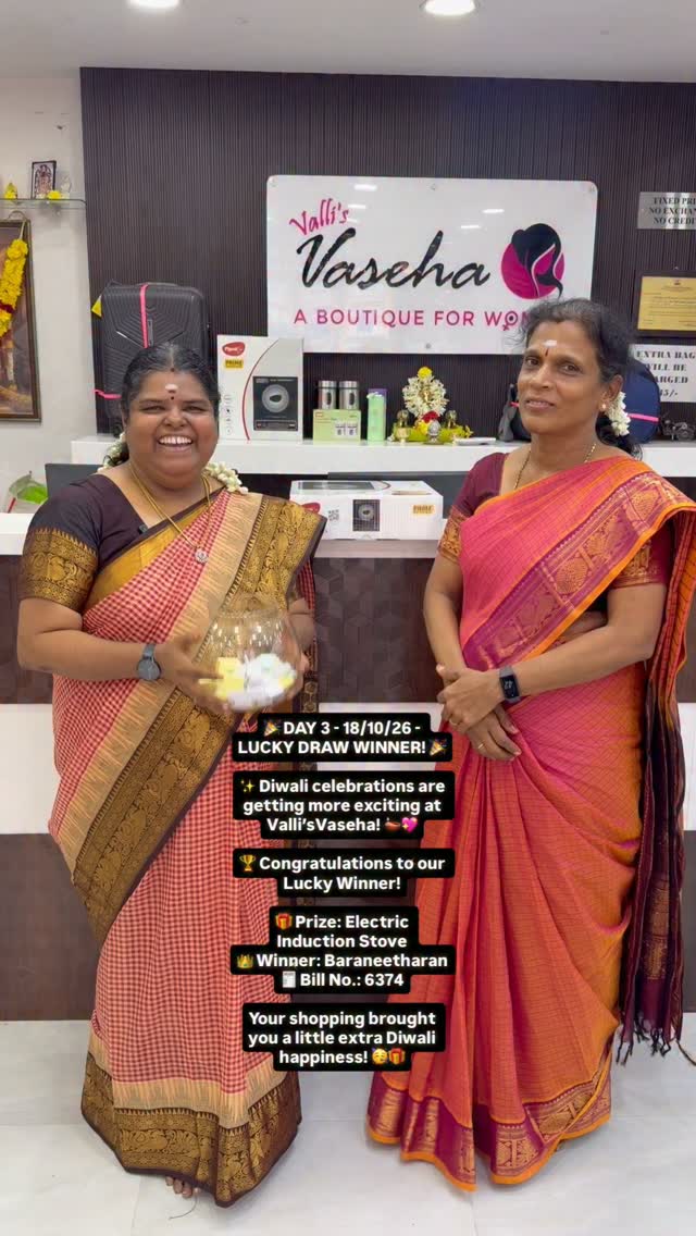 🎉 DAY 3 - 18/10/26 - LUCKY DRAW WINNER! 🎉

✨ Diwali celebrations ...