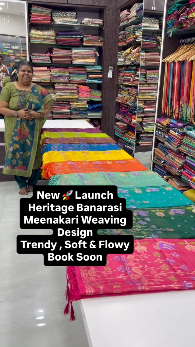 Semi Banarasi Heritage Silk - Meenakari Weaving Design - Good for G...
