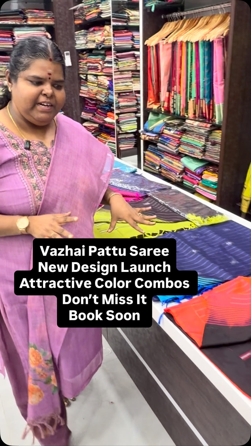 Vazhai Pattu Saree | Attractive Color Combos | Book Soon

Vallisvas...