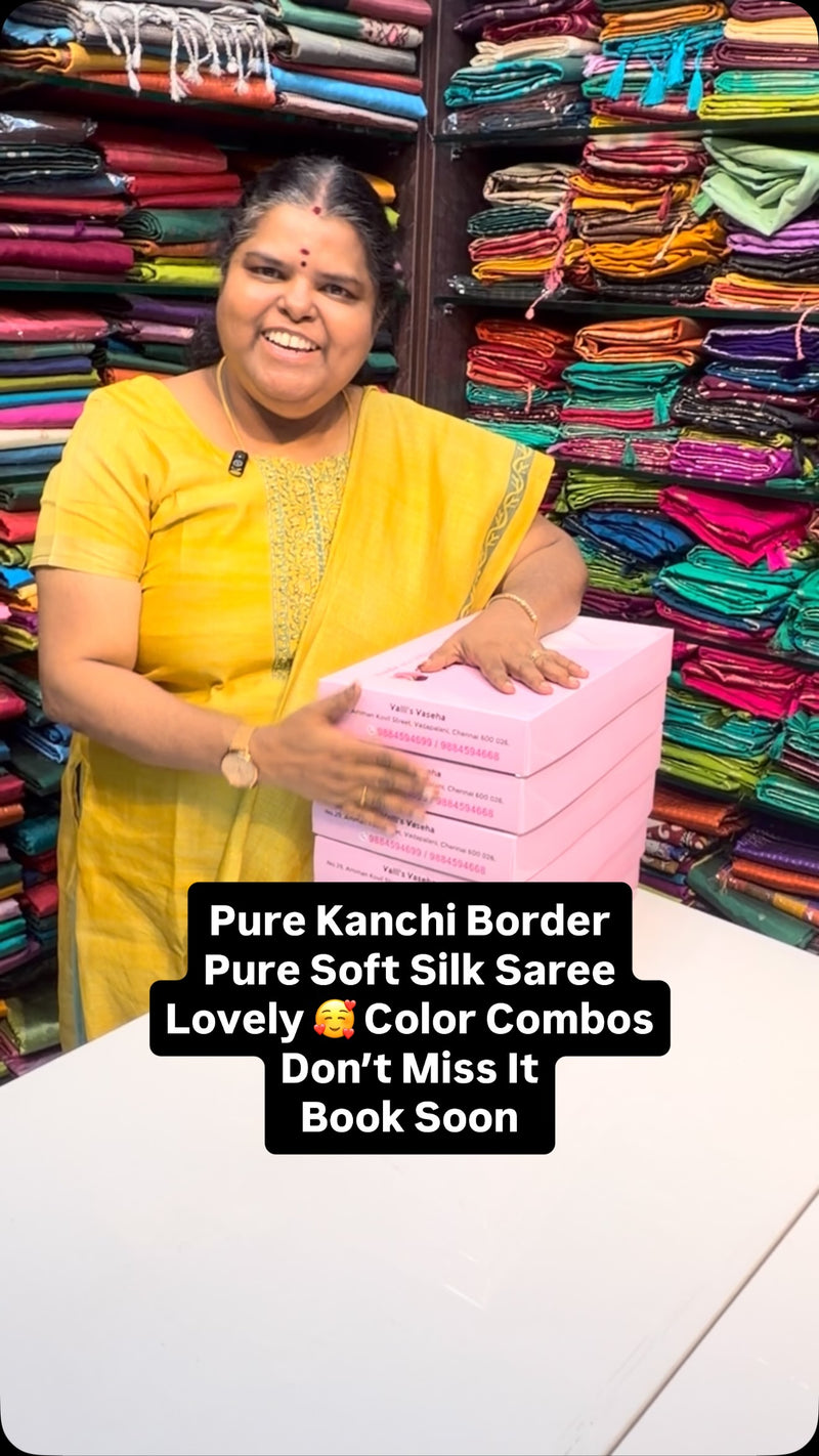 Pure Soft Silk Saree - Kanchi Border - Book Soon

Vallisvaseha.com
...