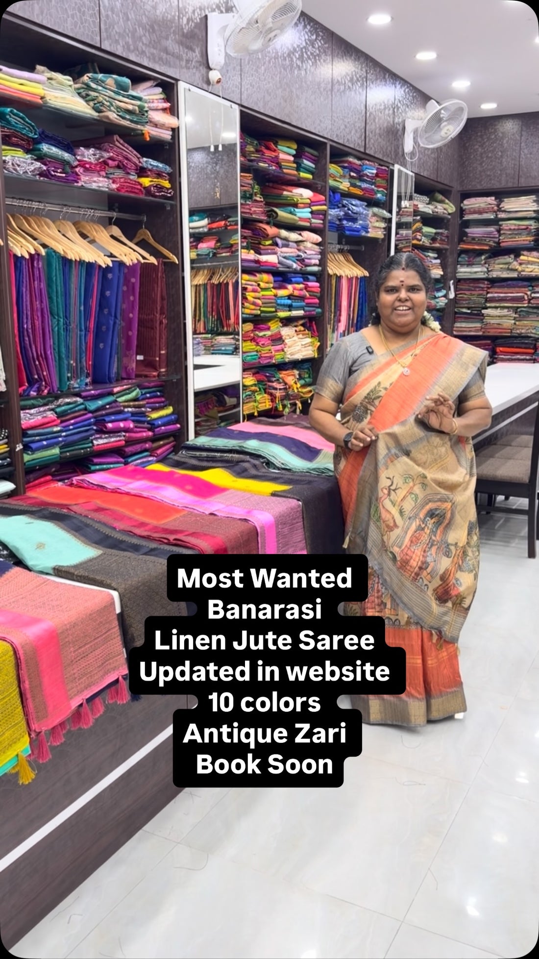 Banarasi - Semi Linen Jute  Saree - Retta Petta  Border - Book Soon...