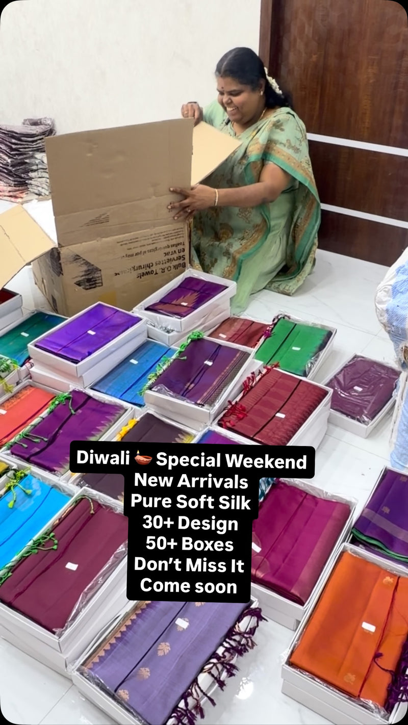Diwali 🪔 Special Weekend 
New Arrivals 
Pure Soft Silk
30+ Design
...
