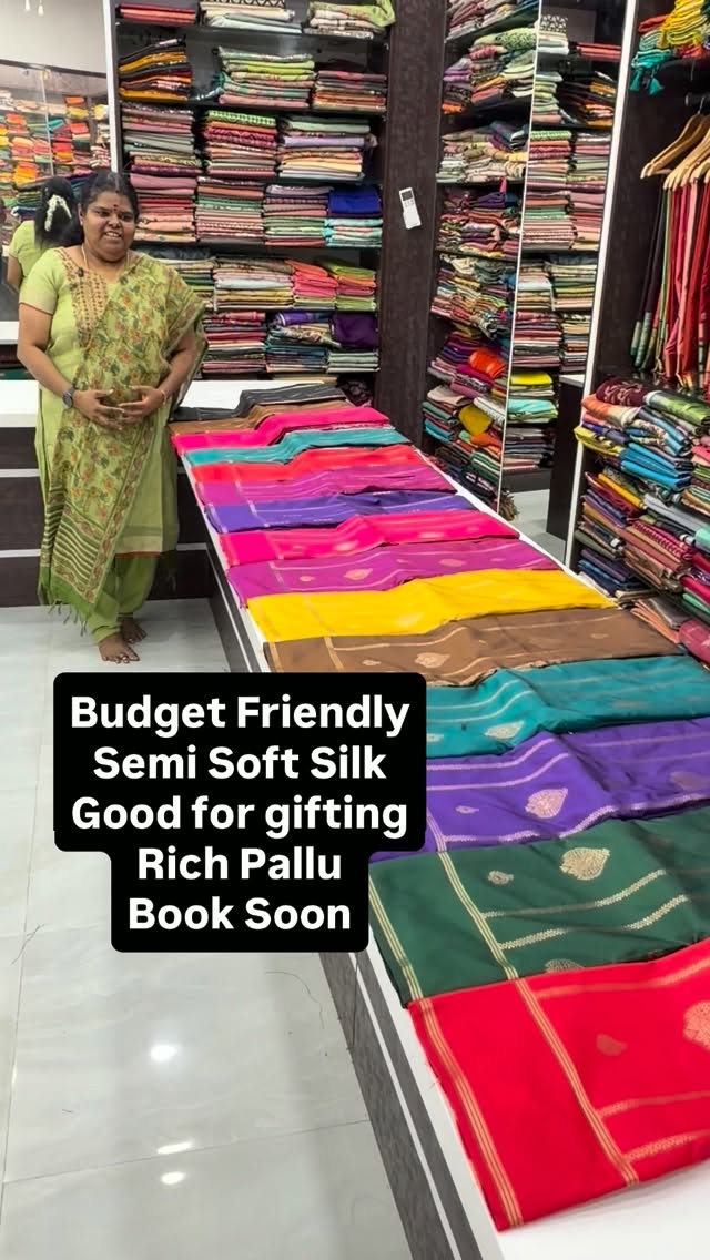 Budget Friendly - Semi Soft Silk - Good for Gifting - 9 Vibrant Sha...