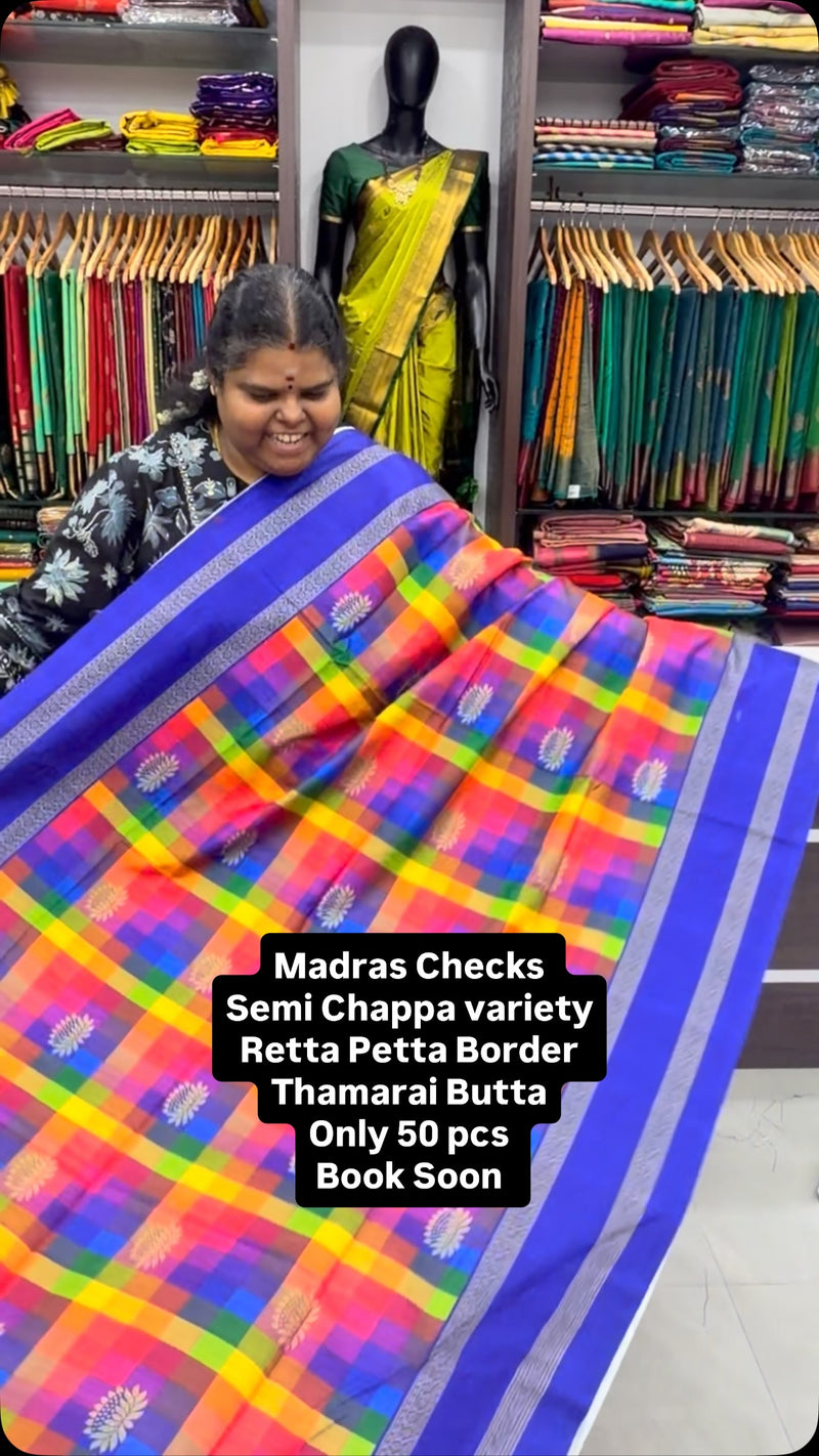 Madras Checks - Semi Chappa - Budget Friendly - Book Soon

Vallisva...