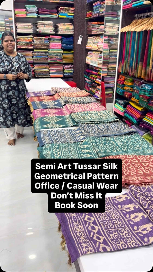 Search Code:- VVATS005
Semi Art Tussar Silk Saree | Good For Giftin...