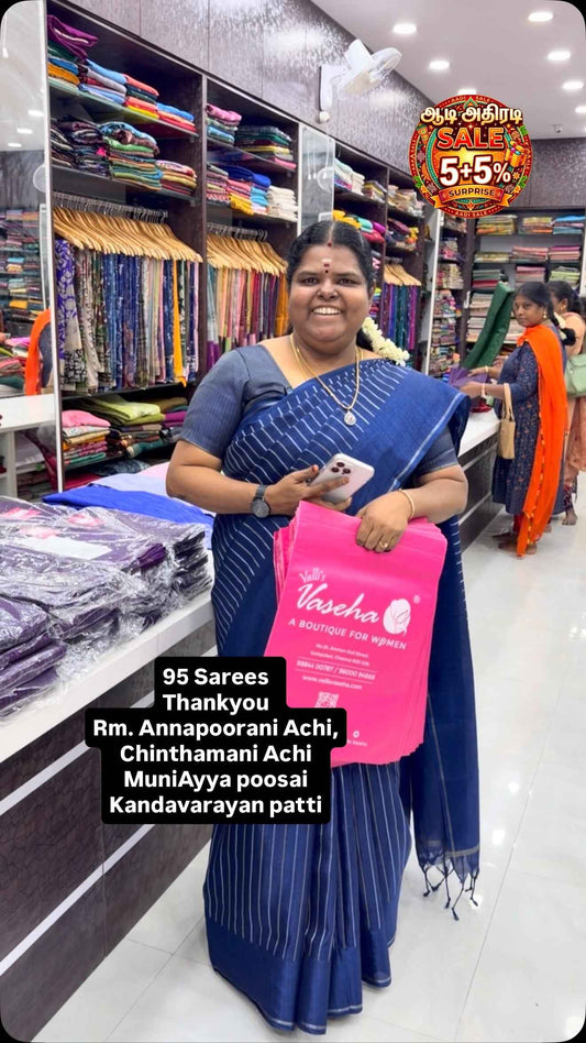 95 sarees , Thankyou Rm Annapoorani Achi & Chinthamani Achi - Kanda...