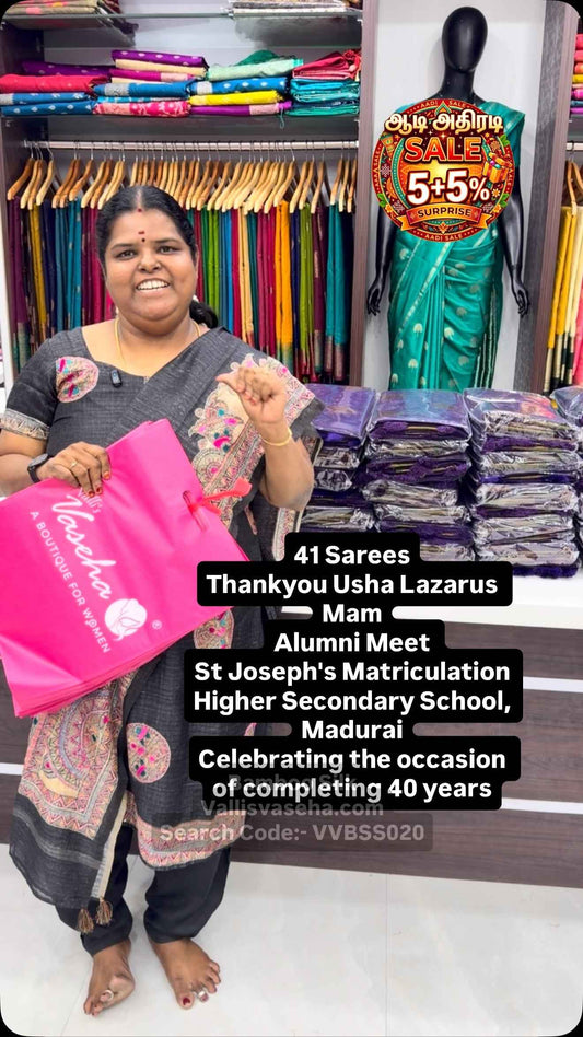 41 Sarees - Thankyou Usha Lazarus Mam - Alumni Meet - St Joseph’s M...