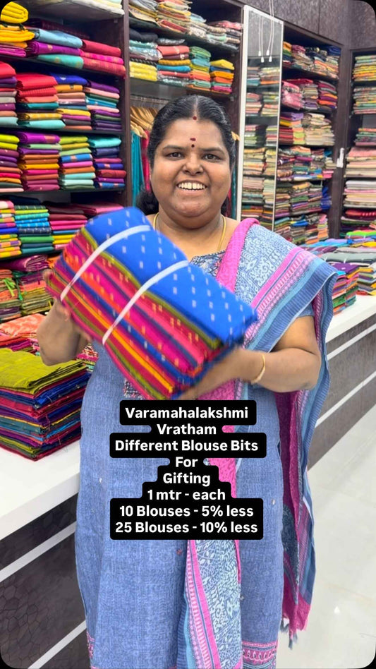 Varamahalakshmi Vratham - Different Blouse Bits - For gifting - 1 m...