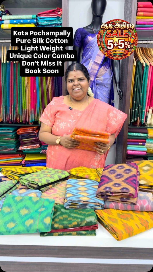 Kota Pochampally — light, elegant, and timeless.
Here’s the first d...