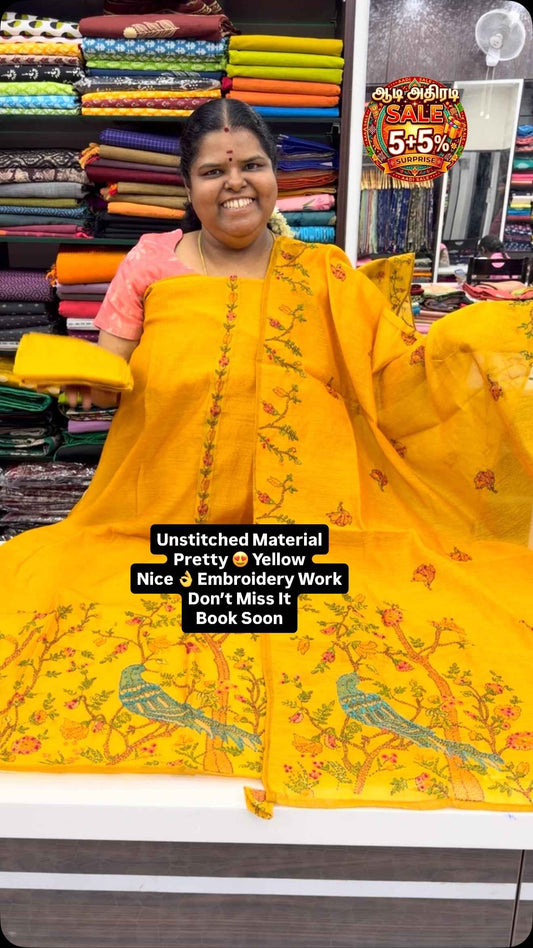 Step In Sale - Flat 7% less - Unstitched Material -  College / Offi...