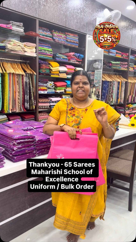 65 Sarees - Thankyou - Maharishi School of excellence - Thankyou fo...