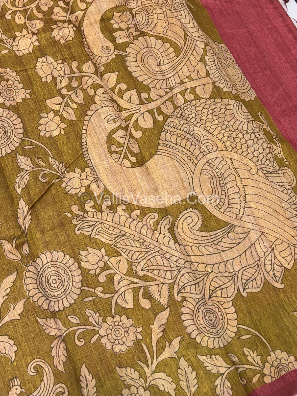 Semi Tussar Silk Saree |VVSTS047