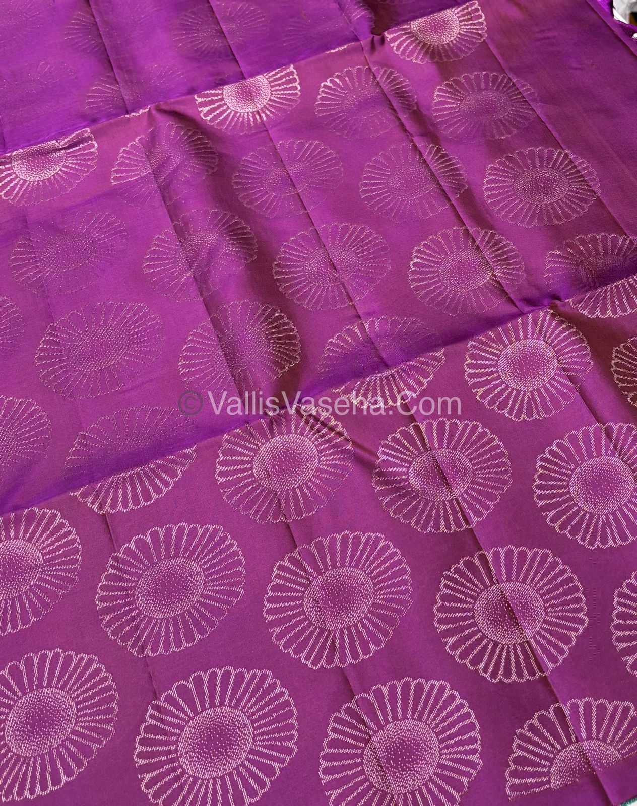 Pure Soft Silk Saree - Dupion Weaving - Blue & Purple Shade - VVPSS065