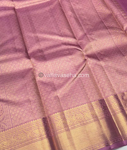 Pure Kanchipuram Silk Saree - Onion Pink /Light Baby Pink Shade - VVPS010