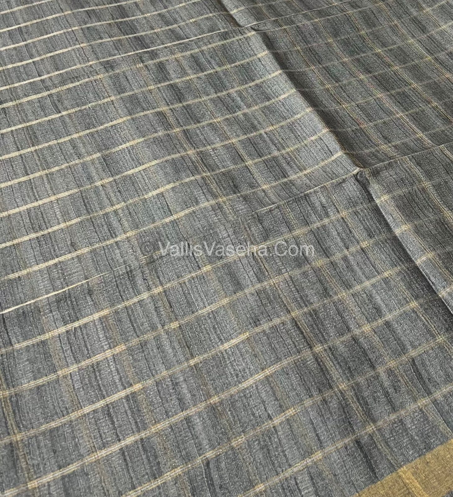 Semi Gicha Tussar Silk Saree - checks pattern - VVSGT001