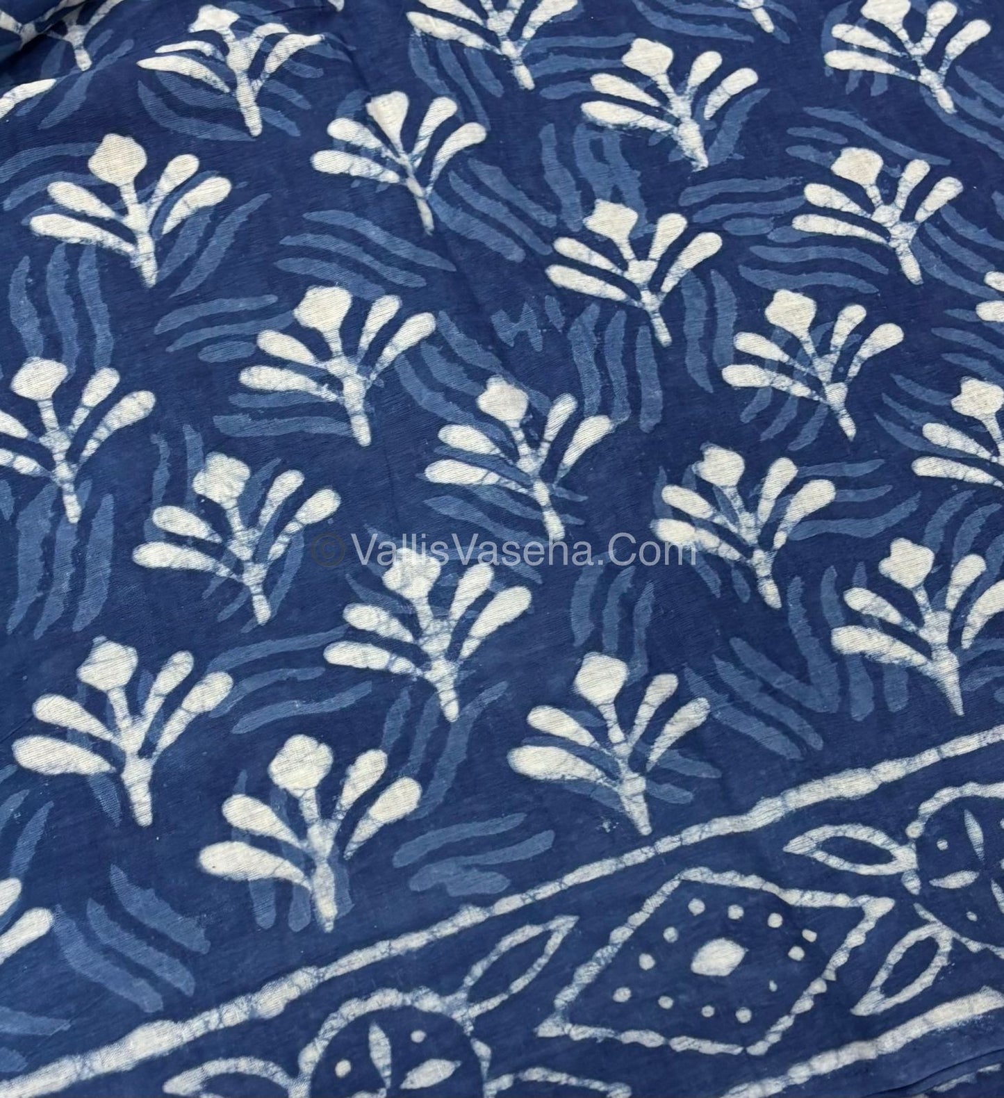 Pure Soft Mul Mul Cotton Sarees - Hand Block Prints - VVMMC006