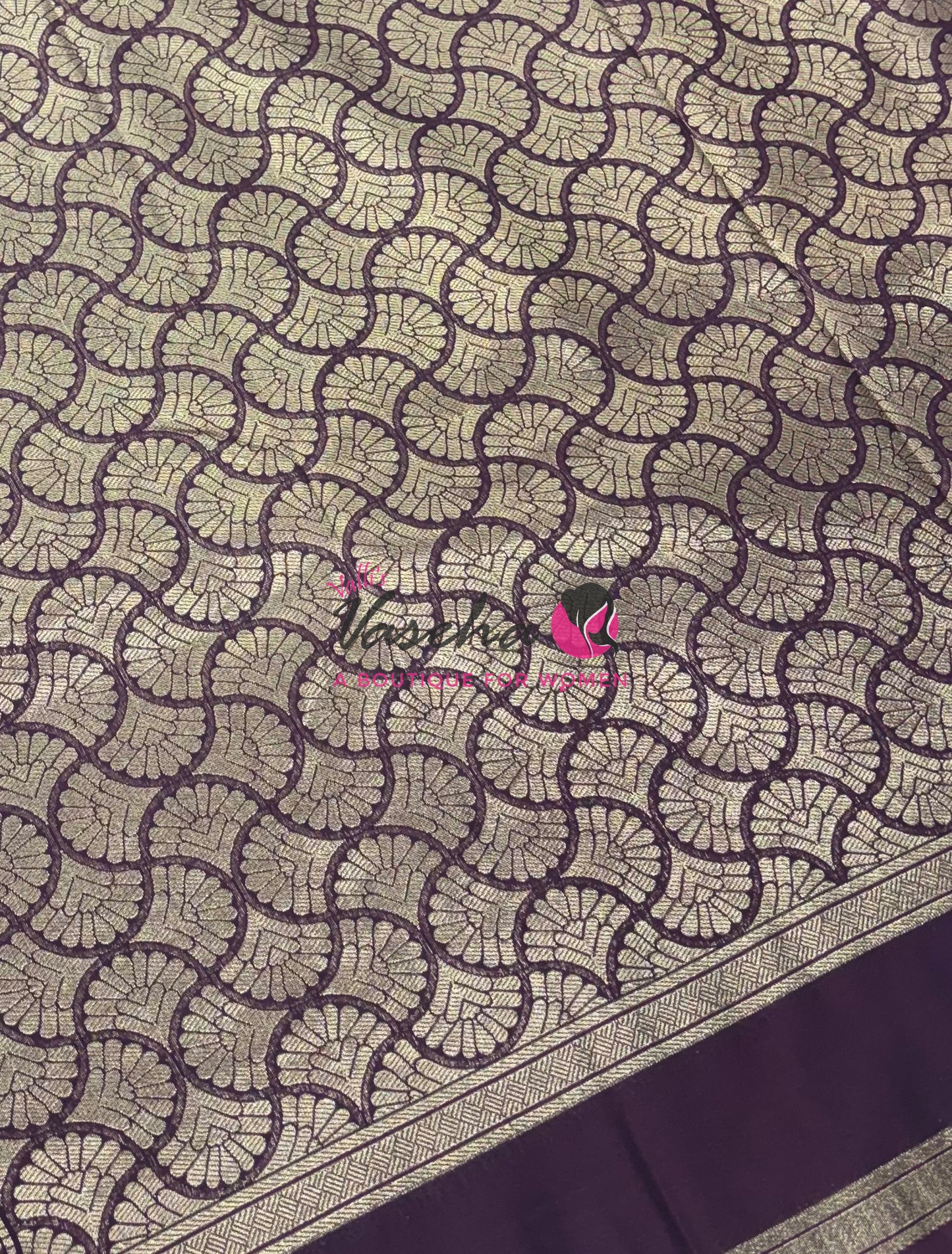Semi Soft Silk - Pinkish Red With Purple - VVSSS035