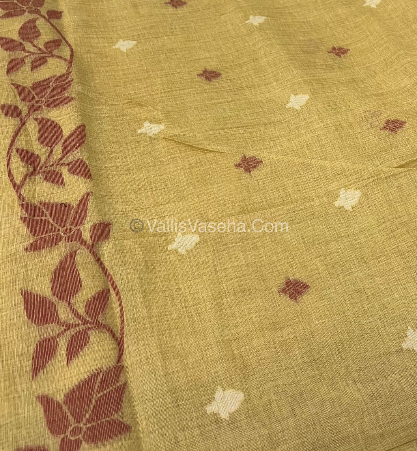 Muga Cotton Saree - Contrast Blouse - VVMCS001