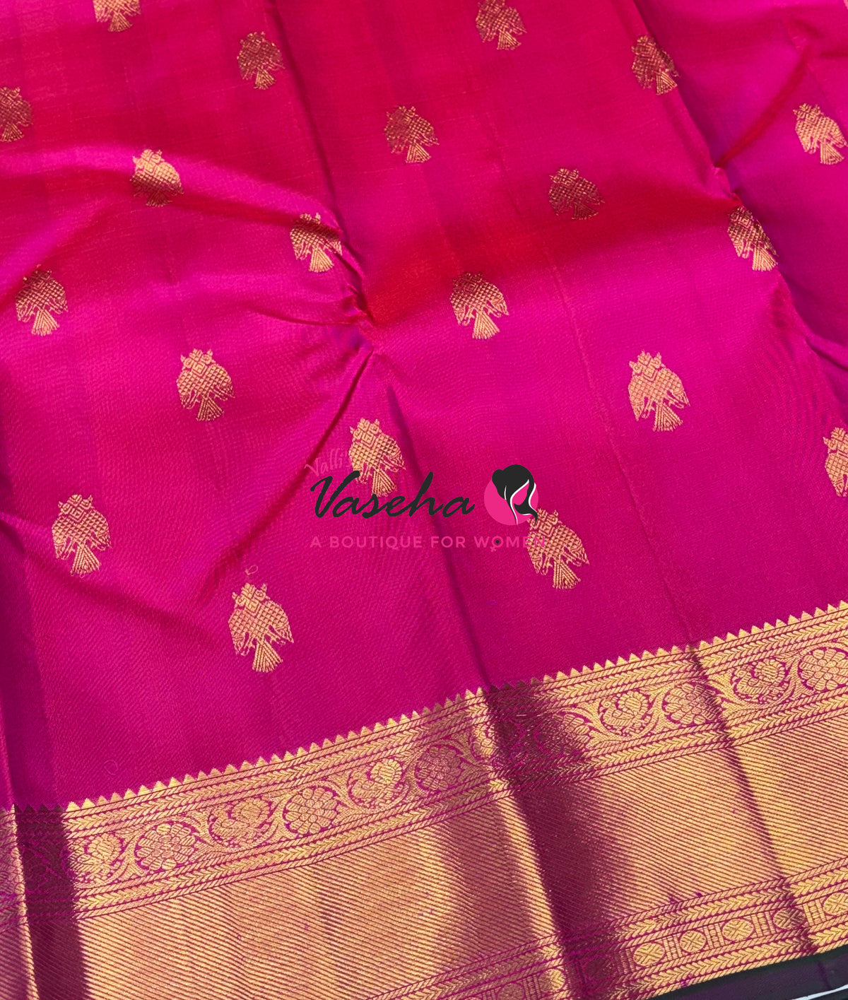 Pure Kanchipuram Silk Saree - Pink Shade - VVPS040