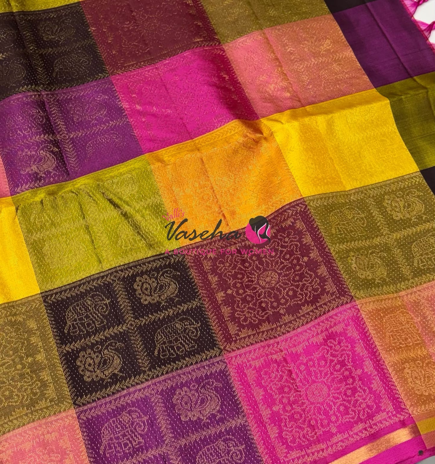Pure Soft Silk Saree - Partly Pallu -  Half & Half Saree - VVPSS088