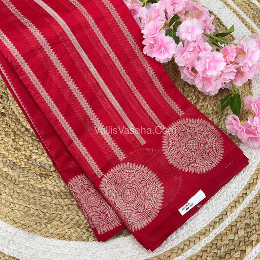 Banarasi Georgette Saree - Red Shade - VVBGS001