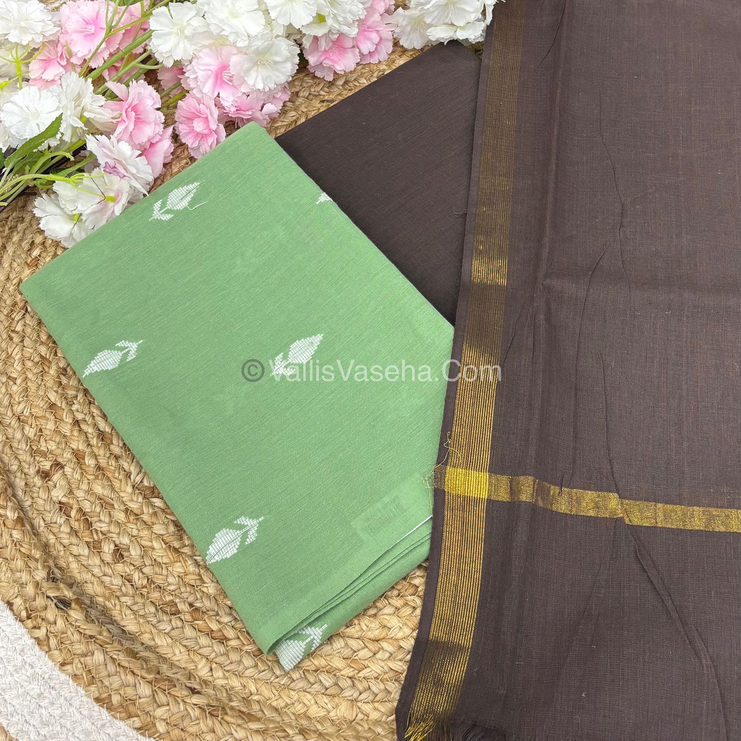 Salwar Material - Pure Cotton - Jacquard Design Set  - VVUSM008