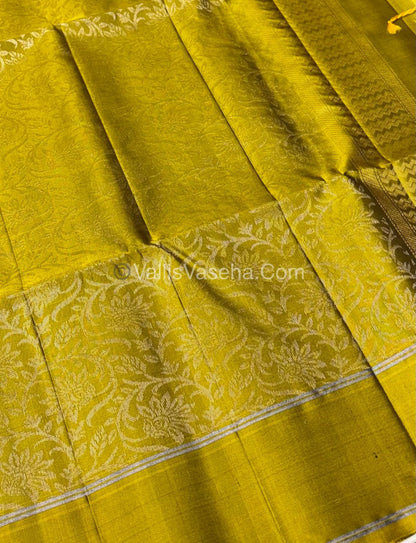 Pure Soft Silk Saree  - Green & Yellow Combo - VVPSS055