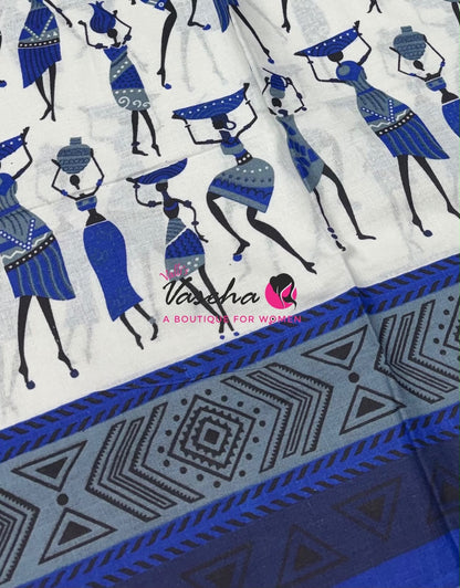 Budget Friendly Sarees - Casual Wear Sarees - Khadi Cotton Sarees - VVKCS028