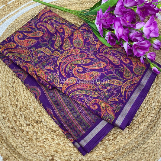 Casual Wear - Fancy Mixed Cotton - Purple Shade - VVFMC001