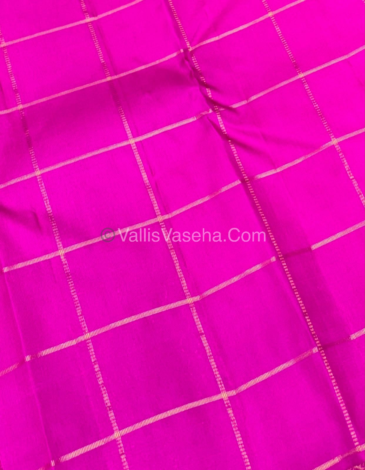 Pure Kanchipuram Silk Saree - Pazhum Pazhamum Checks - VVPS017