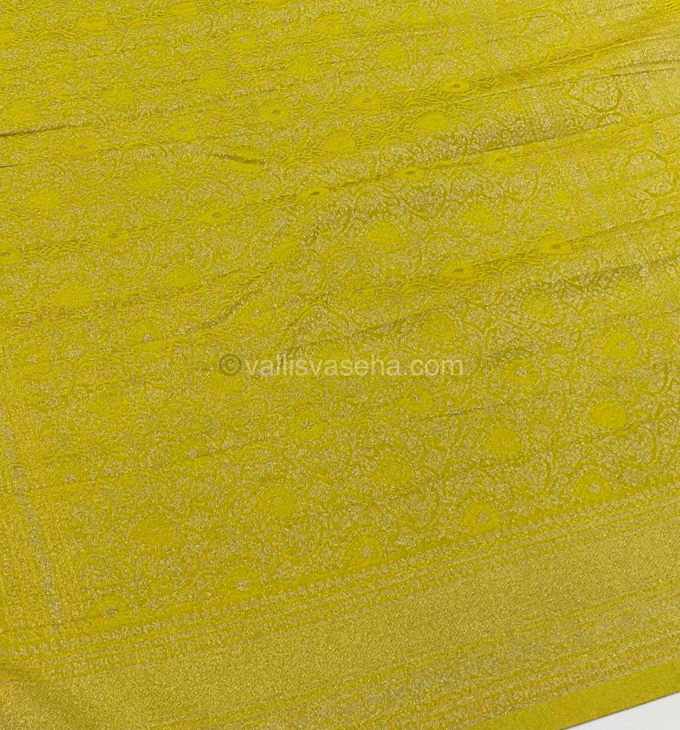 Banarasi - Premium Georgette Saree - Green & Yellow Combo-  VVPVG003