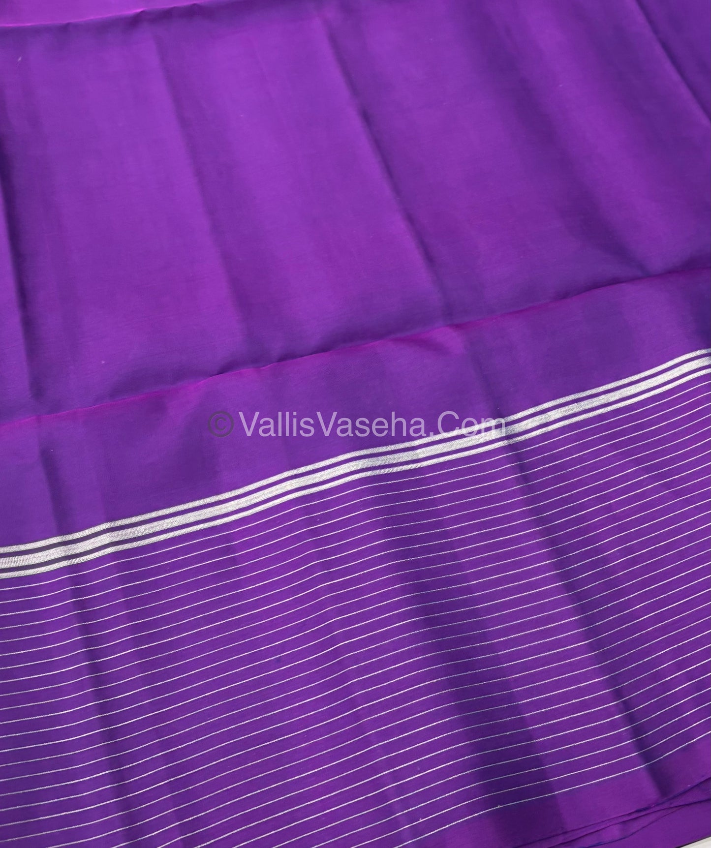 Pure Soft Silk Saree - Lavender with Purple - VVPSS071