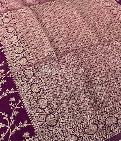 Banarasi - Heritage Silk - Semi Kathan Silk - Wine Shade- VVBHS001