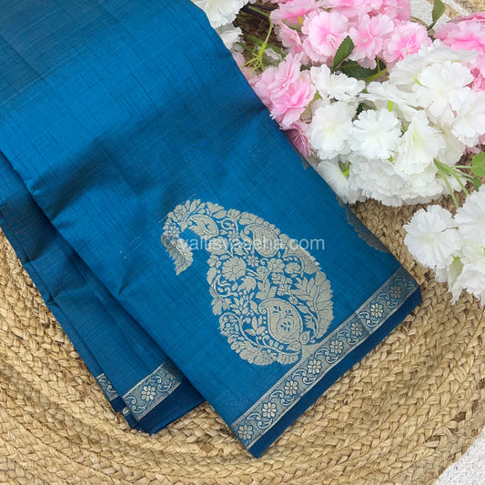 Semi Tussar Silk - Ramar Blue - VVSTS002