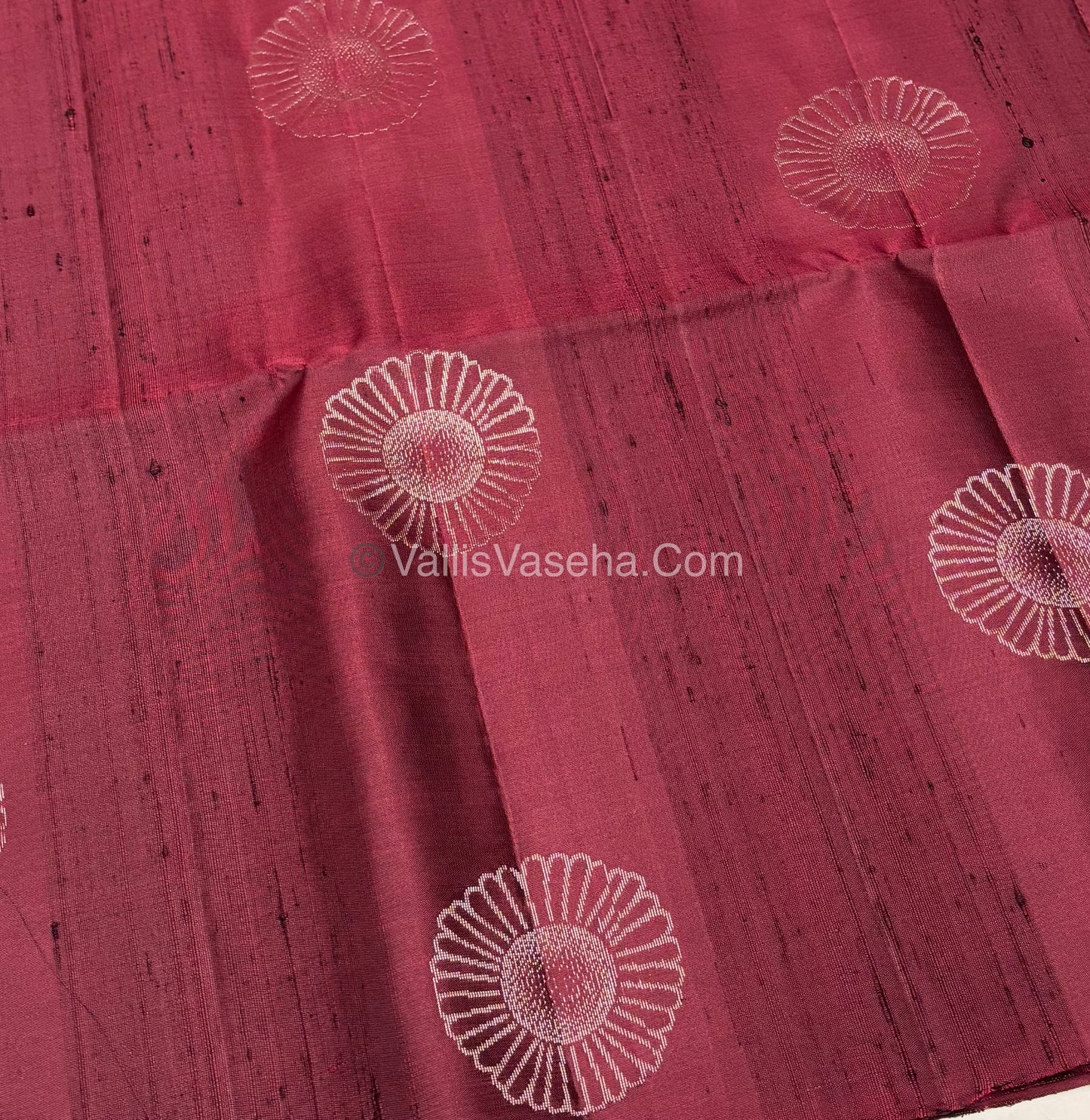 Pure Soft Silk Saree - Dupion Weaving - Maroon & Lemon Green Shade - VVPSS065