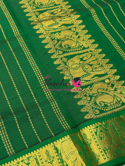 Semi Silk Cotton Saree - Checked Pattern with Butta  - VVSSC013