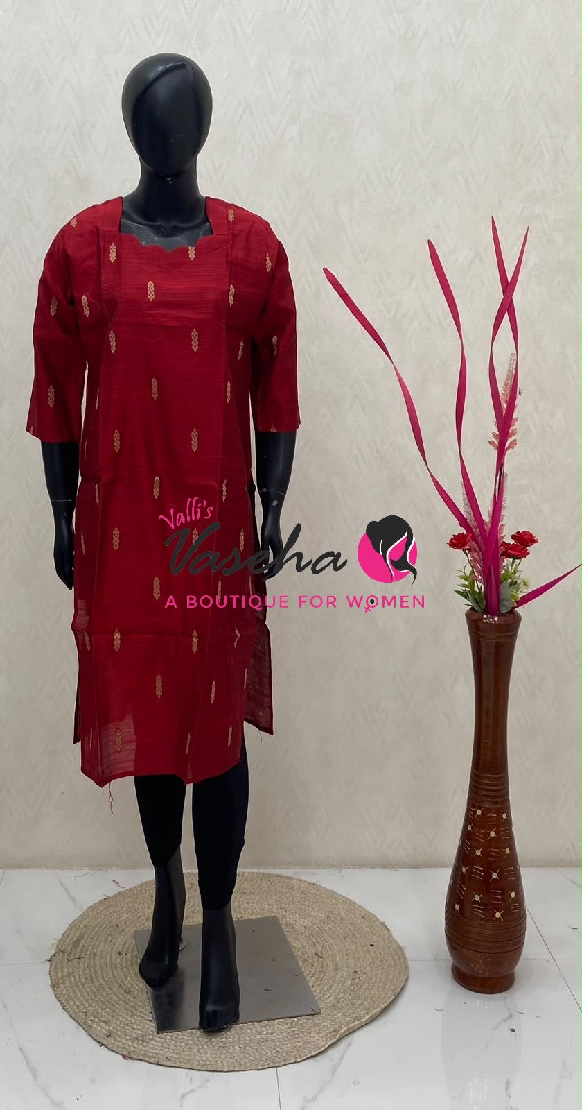 Ready Made - Semi Raw Silk - Kurti - VVSRK003