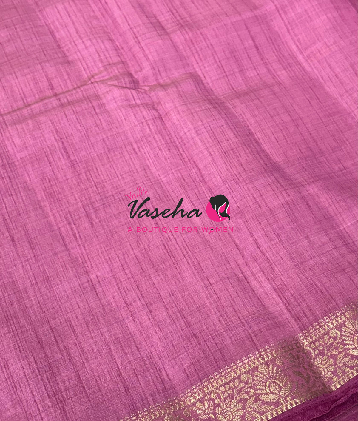 Semi Tussar Silk - Onion Pink Shade - VVSTS069
