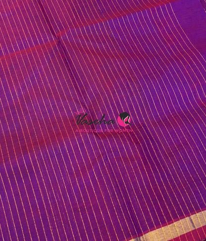 Pure Silk Cotton Sarees - Purplish Pink Shade - VVPSC015