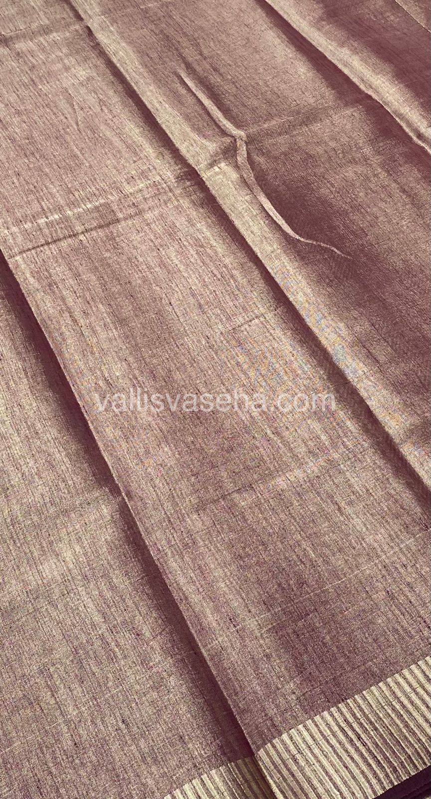 Semi Tussar Silk - Brown Shade - VVSTS001