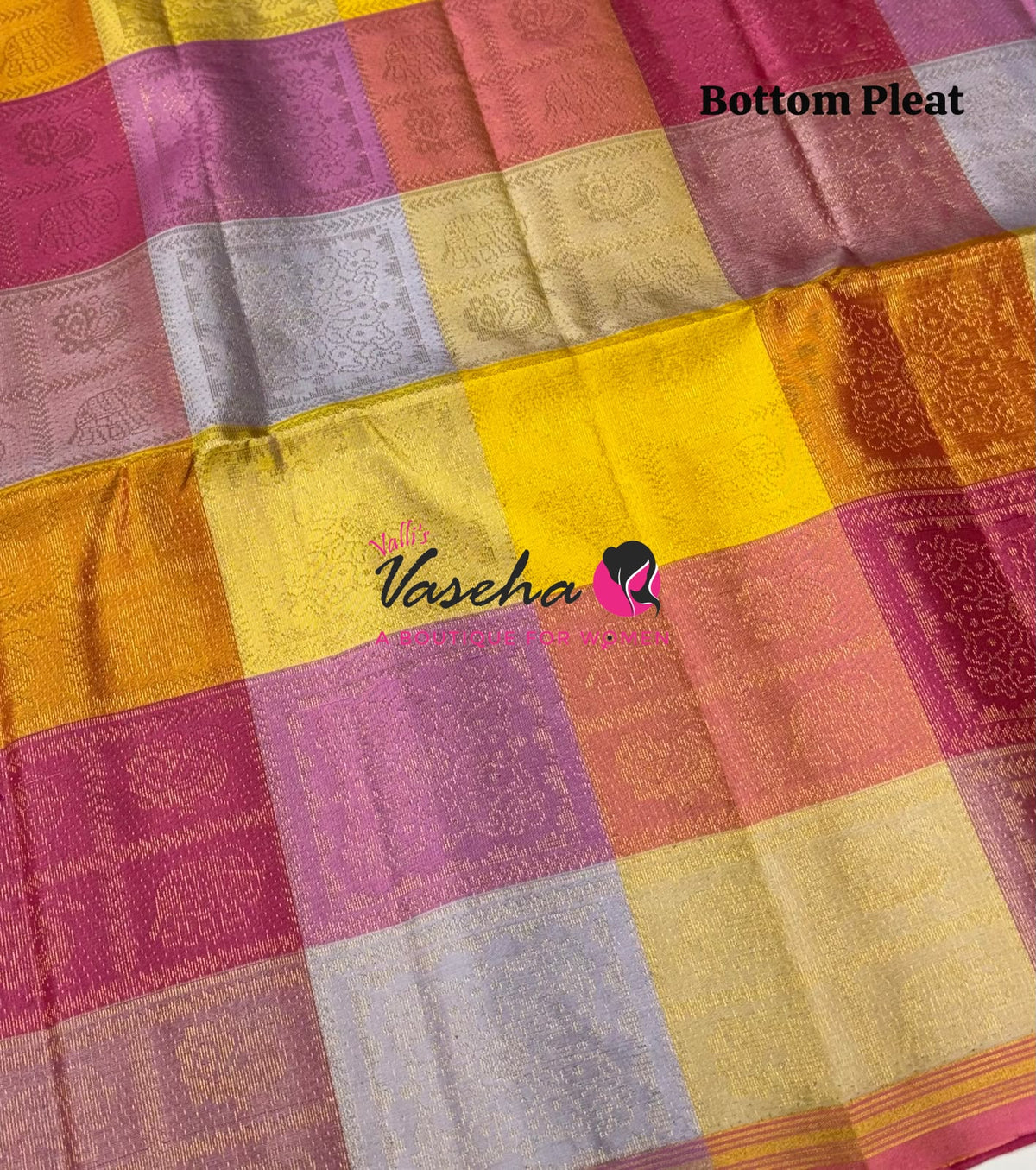 Pure Soft Silk Saree - Partly Pallu -  Half & Half Saree - VVPSS088