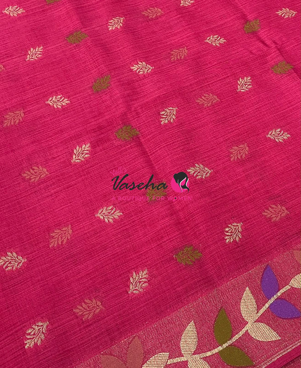 Banarasi - Heritage Meenakari Silk -   Pink Shade - VVBHS016