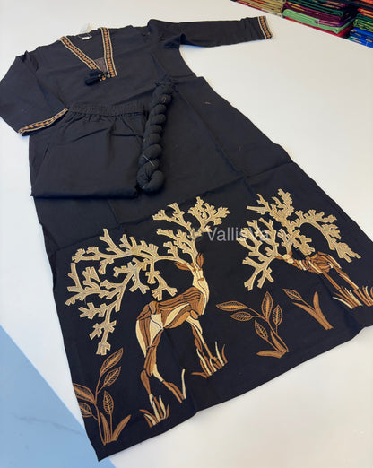 Readymade 3pc Set - Thread Embroidered - VVRMS006