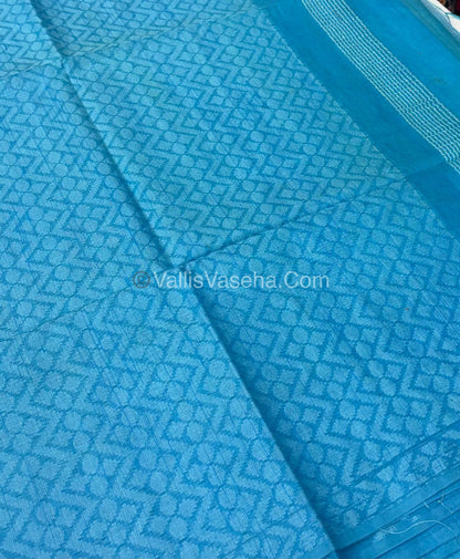 Bhagalpuri Silk - Green  With Blue  - VVBS008