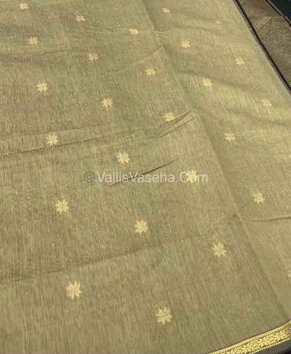 Semi Maheshwari Silk Cotton Saree - VVMSC002