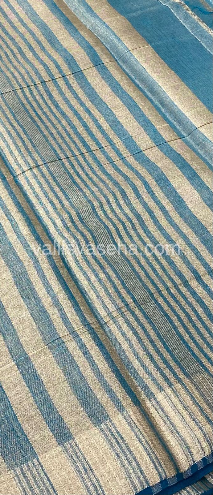 Semi Tussar Silk - Ramar Blue Shade - VVSTS001